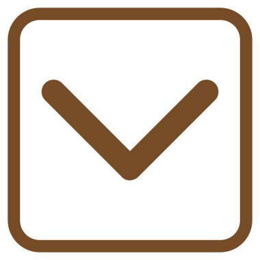 Vektör simgesi bir çerçeve içinde aşağı yön