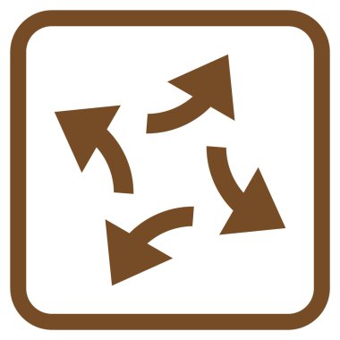 Santrifüj oklar bir çerçeve içinde simge vektör