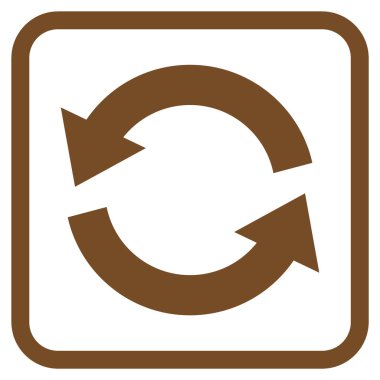 Vektör simgesi bir çerçeve içinde yenileme