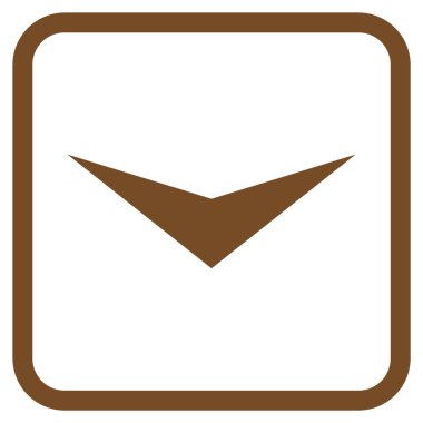 Vektör simgesi bir çerçeve içinde aşağı ok ucu