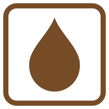 Damla vektör simgesi bir çerçeve içinde