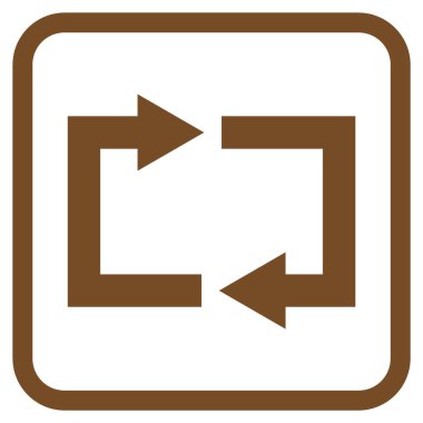 Exchange oklar bir çerçeve içinde simge vektör