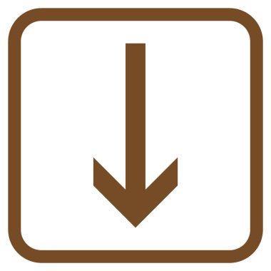 Vektör simgesi bir çerçeve içinde aşağı ok