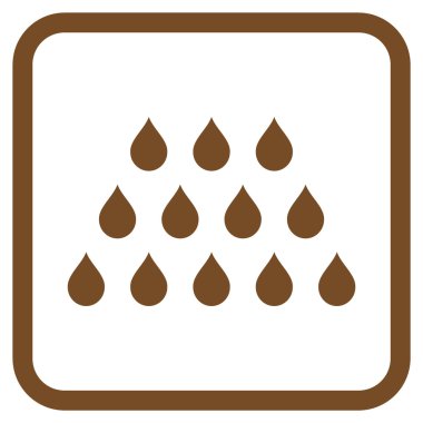 Damla vektör simgesi bir çerçeve içinde