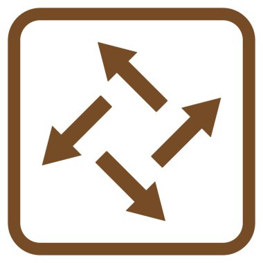 Santrifüj oklar bir çerçeve içinde simge vektör