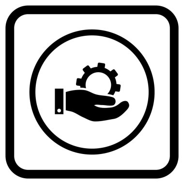 Hizmet vektör simgesi bir çerçeve içinde