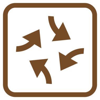 Oklar vektör simgesi bir çerçevede girdap