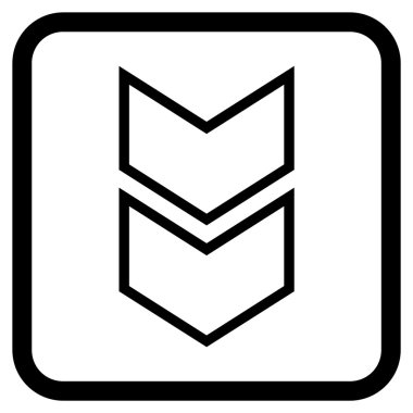 Vektör simgesi bir çerçeve içinde aşağı kaydır