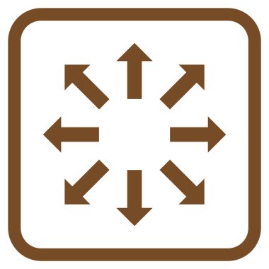 Oklar vektör simgesi bir çerçeve içinde patlayabilir