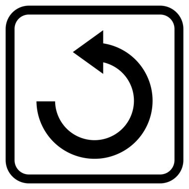 Sol vektör simgesi bir çerçeve içinde döndürme