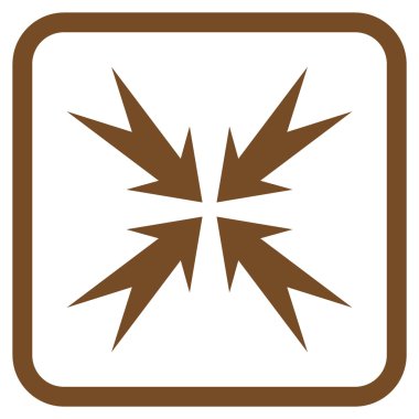 Sıkıştırma ok bir çerçeve içinde simge vektör