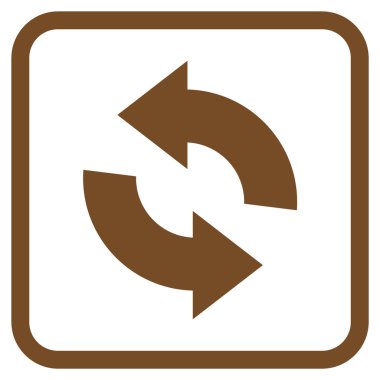 Vektör simgesi bir çerçeve içinde yenileme