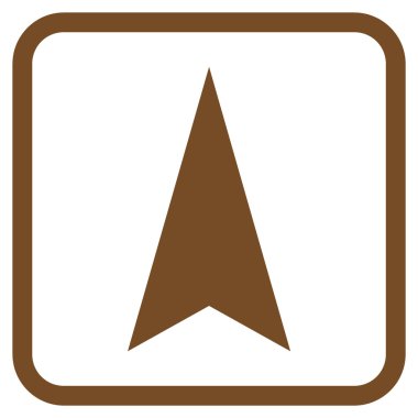 Vektör simgesi bir çerçeve içinde yukarı ok ucu