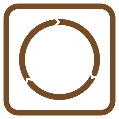 Döndürme vektör simgesi bir çerçeve içinde