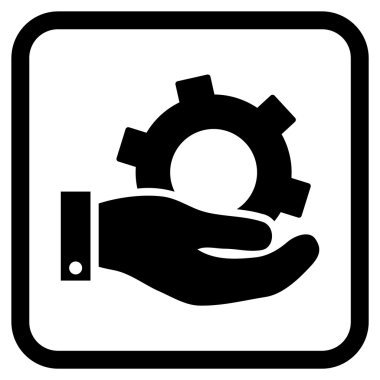 Hizmet vektör simgesi bir çerçeve içinde