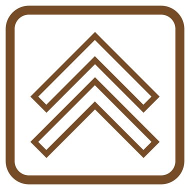 Vektör simgesi bir çerçeve içinde yukarı kayması