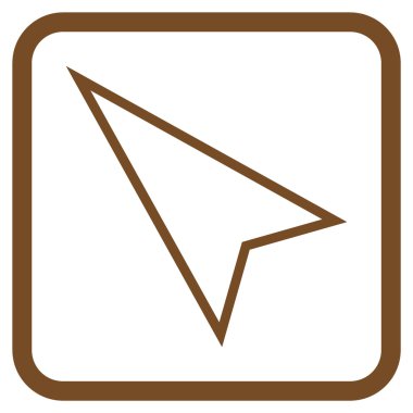 İşaretçi yaptı vektör simgesi bir çerçeve içinde yukarı