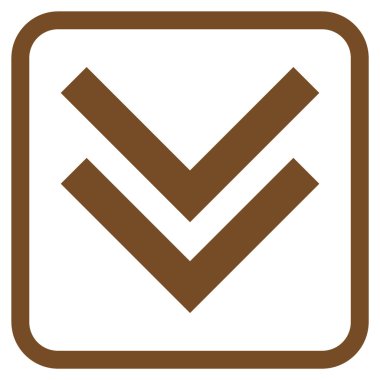 Vektör simgesi bir çerçeve içinde aşağı kaydır