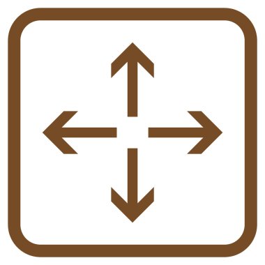 Genişletin okları vektör simgesi bir çerçeve içinde