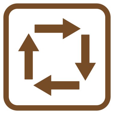 Dolaşım oklar bir çerçeve içinde simge vektör