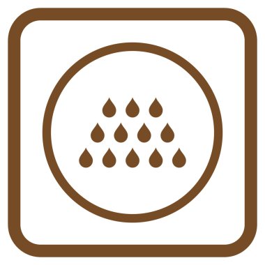 Damla vektör simgesi bir çerçeve içinde