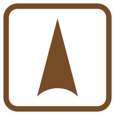 Vektör simgesi bir çerçeve içinde yukarı ok ucu