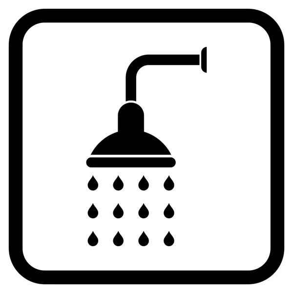 フレーム内シャワー ベクトル アイコン — ストックベクタ