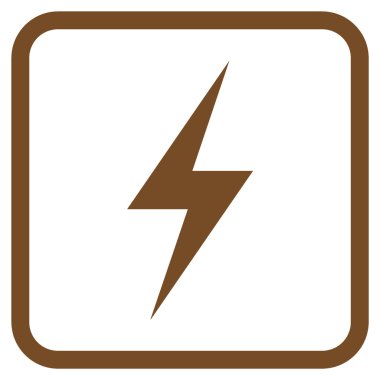 Elektrik vektör simgesi bir çerçeve içinde