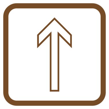 Vektör simgesi bir çerçeve içinde yukarı ok