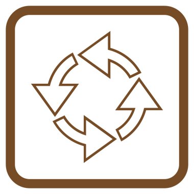 Döndürme vektör simgesi bir çerçeve içinde