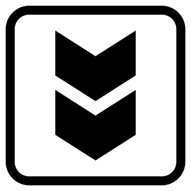 Vektör simgesi bir çerçeve içinde aşağı kaydır