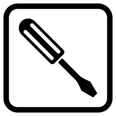 Tornavida vektör simgesi bir çerçeve içinde