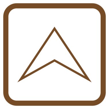 Vektör simgesi bir çerçeve içinde yukarı ok ucu