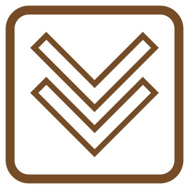 Vektör simgesi bir çerçeve içinde aşağı kaydır