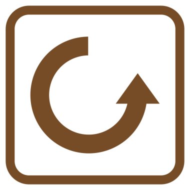 Vektör simgesi bir çerçeve içinde yukarı Döndür