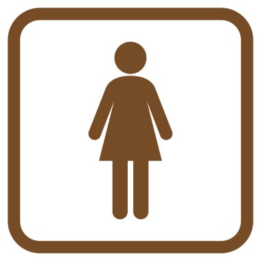 Kadın vektör simgesi bir çerçeve içinde