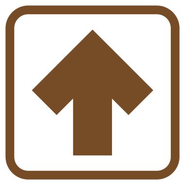 Vektör simgesi bir çerçeve içinde yukarı ok