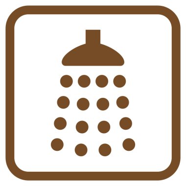 Duş vektör simgesi bir çerçeve içinde