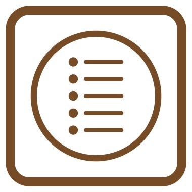 Öğeleri vektör simgesi bir çerçeve içinde