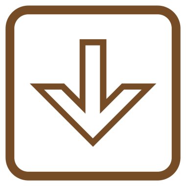 Vektör simgesi bir çerçeve içinde aşağı ok