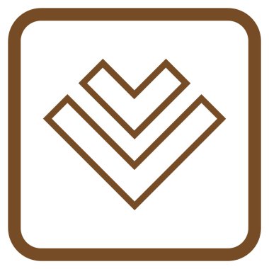 Vektör simgesi bir çerçeve içinde aşağı yön