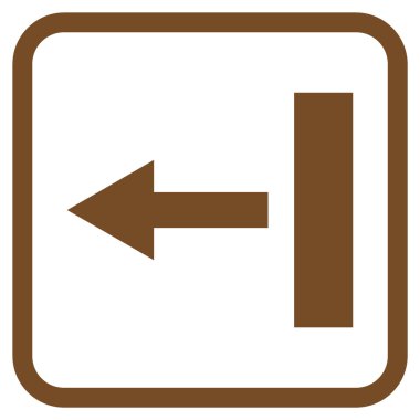 Sol vektör simgesi bir çerçevede çekin