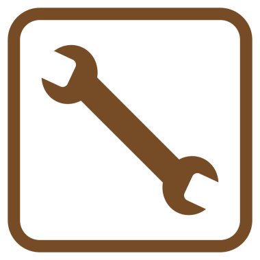 İngiliz anahtarı vektör simgesi bir çerçeve içinde