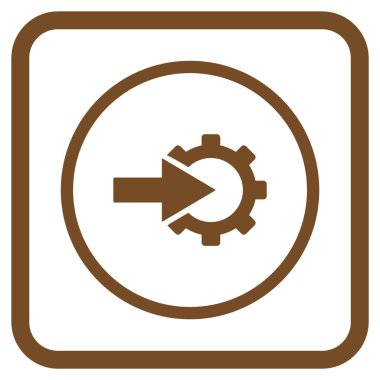 COG Tümleştirme vektör simgesi bir çerçeve içinde