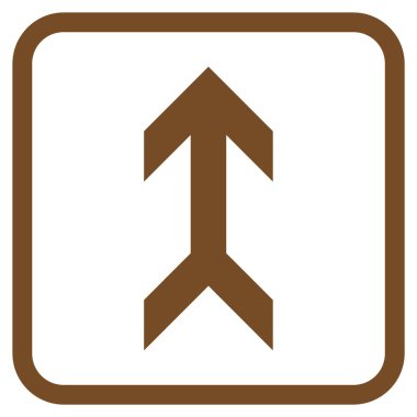 Vektör simgesi bir çerçeve içinde yukarı ok