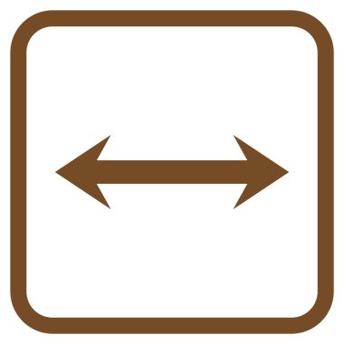 Yatay Çevir vektör simgesi bir çerçeve içinde