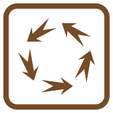 Döndürme vektör simgesi bir çerçeve içinde