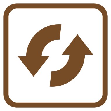 Exchange oklar bir çerçeve içinde simge vektör