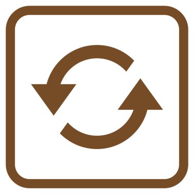 Oklar vektör simgesi bir çerçeve içinde yenileme