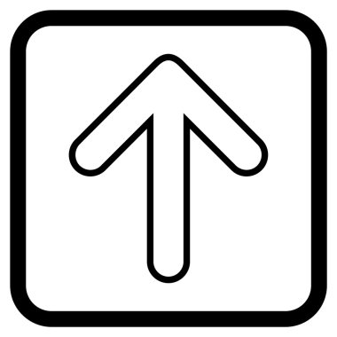 Vektör simgesi bir çerçeve içinde yukarı yönlü ok